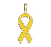 Awareness Ribbon Gold Color Charm