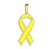 Awareness Ribbon Yellow Color Charm