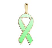 Awareness Ribbon Light Green Color Charm