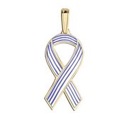 Awareness Ribbon Pinstripe Color Charm