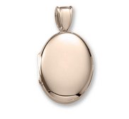 18k Premium Weight Yellow Gold Oval Picture Locket Jewelry