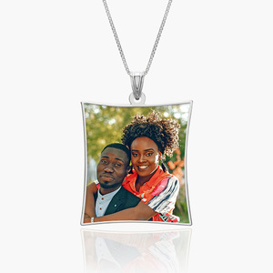 Curved Rectangle Photo Pendant Charm  EXCLUSIVE 