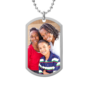 Stainless Steel Photo Dog Tag Photo Pendant with Chain