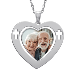 Heart Pendant w  Cross Design