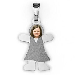 MyKids  Girl with Photo Pendant and Charm