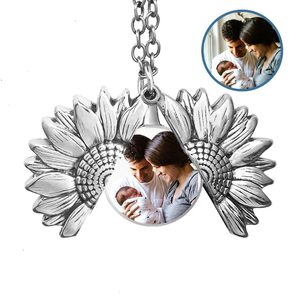 Exclusive Sunflower Photo Necklace   Chain