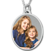 Oval with Border Photo Pendant Charm