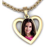 Heart with Outline Cut out Photo Pendant Picture Charm
