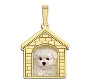 Photo Engraved Dog House Photo Pendant
