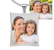 Curved Rectangle Photo Pendant Charm  EXCLUSIVE 