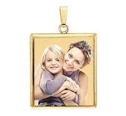 Square with Bezel Frame Photo Pendant Picture Charm