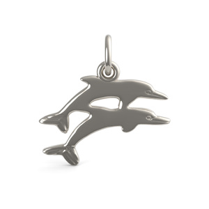 Two Dolphins Jumping Charm