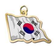 South Korea Flag Charm