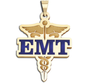 Caduceus EMT Pendant with or without Blue Enamel