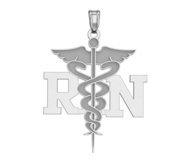 Sterling Silver  RN  Medical Pendant