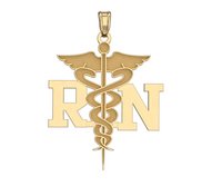 14K Gold  RN  Medical Pendant