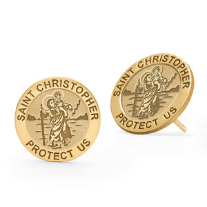 Pair of Saint Christopher Earrings  Protect Us 