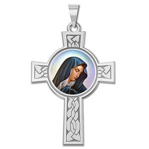 Our Lady of Sorrows Cross Religious Medal  Color EXCLUSIVE 
