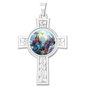Holy Trinity Cross Religious Medal   Color EXCLUSIVE 