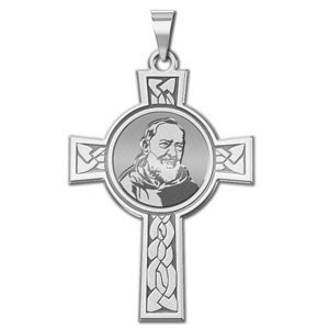 Saint Pio of Pietrelcina Cross Religious Medal   EXCLUSIVE 