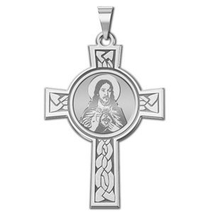 Sacred Heart of Jesus Cross Religious Medal  EXCLUSIVE 