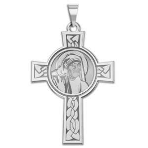 Saint Teresa of Calcutta or Mother Teresa Cross Religious Medal   EXCLUSIVE 