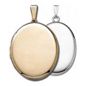 Build Your Own 14K Gold 2 Picture Oval Locket