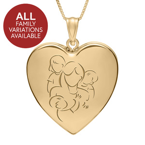 Build Your Own Gold 2 Picture Mom Heart Locket