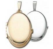 Build Your Own 14K Gold 4 Picture Oval Locket
