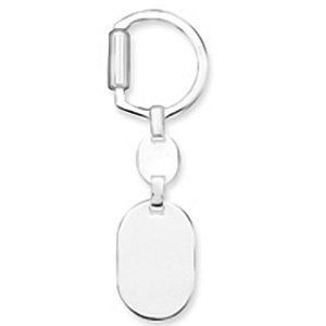 Engravable Sterling Silver Keychain