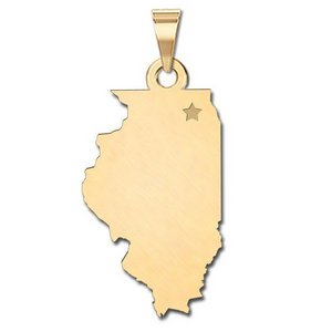 Personalized Illinois Pendant or Charm