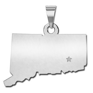Personalized  Connecticut Pendant or Charm