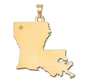 Personalized  Louisiana Pendant or Charm