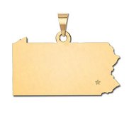 Personalized Pennsylvania Pendant or Charm