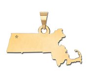 Personalized Massachusetts Pendant or Charm