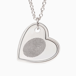 3D Sideways Heart with Fingerprint