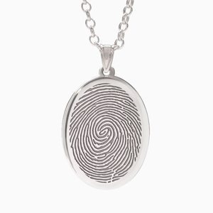 3D Oval with Fingerprint