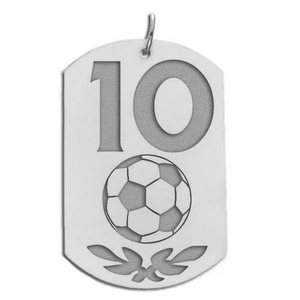 Personalized Soccer Number Dog Tag Pendant
