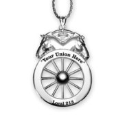 Personalized Teamster Union Badge Necklace