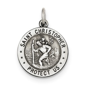 Sterling Silver St Christopher US Army Medal