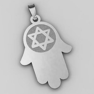 Hamsa Pendant w  Star of David Symbol