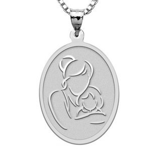 Mother and Daughter   Oval Pendant
