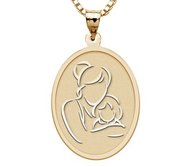 Mother and Daughter   Oval Pendant
