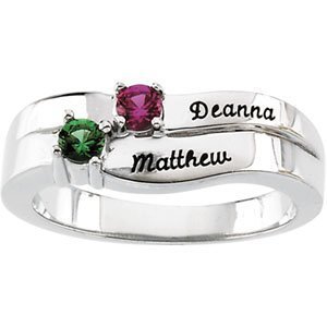2 Stone Mother s Personalized Ring