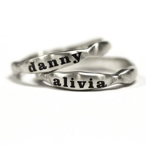 Personalized Stackable Name Ring