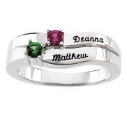2 Stone Mother s Personalized Ring