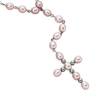 Pink Freshwater Cultured Pearl Rosary