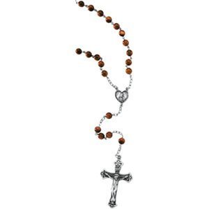 BROWN   GOLD STONE ROSARY