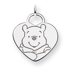 Sterling Silver Disney Winnie the Pooh Heart Charm