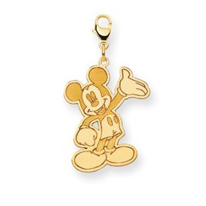 isney Waving Mickey Mouse Lobster Clasp Charm